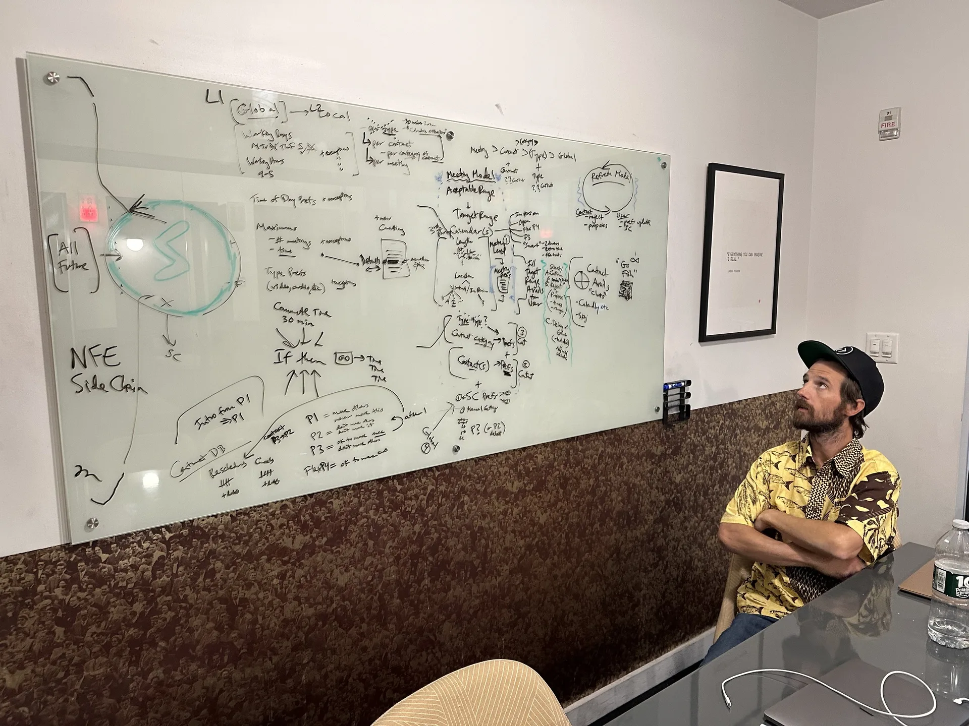 Simon working on an early version of OpenAssistant called Skej in NYC, June 2023